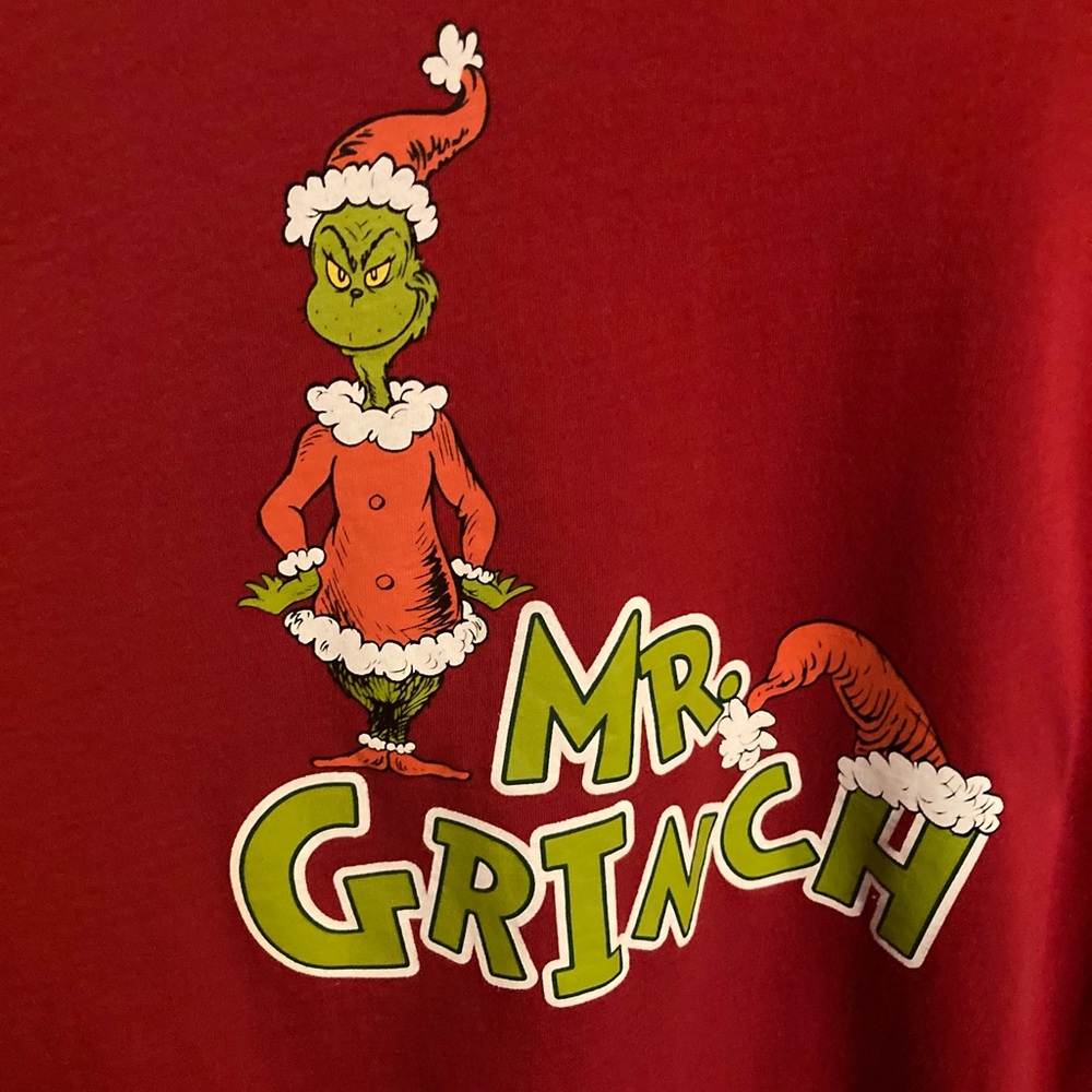 XXL Shirt Dr. Seuss Mr Grinch Red T-Shirt Christmas Men’s Snarky Holiday Fun EUC